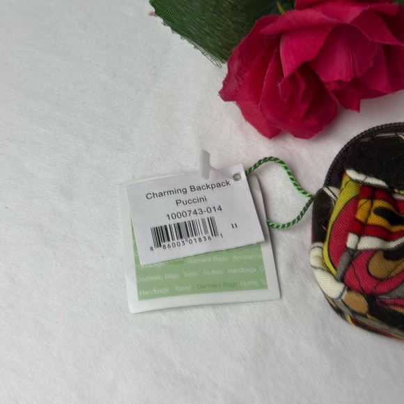 NWT Vera Bradley Puccini Charming Backpack Keychain - Picture 2 of 6